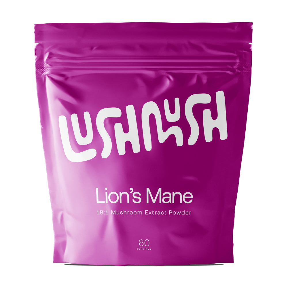 lion's mane mushroom extract powder packaging front